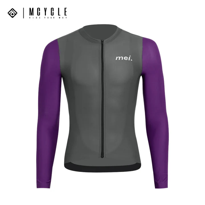 Mcycle Man Contrast Color Long Sleeve Cycling Jersey MY249