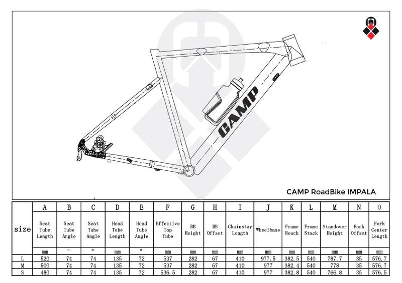 CAMP Road Bike Impala 700c Shimano 105 2×11 speed – Gray/Orange 50