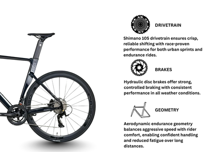 JAVA Siluro 6 Top 105 12 Speed Road Bike